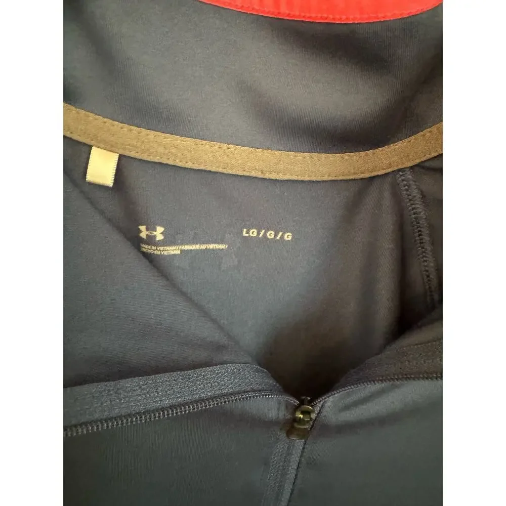 Under Armour women’s navy blue 1/4 performance golf pull over size large NWOT